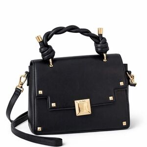 Aldo Black Crossbody Bag with Gold Details